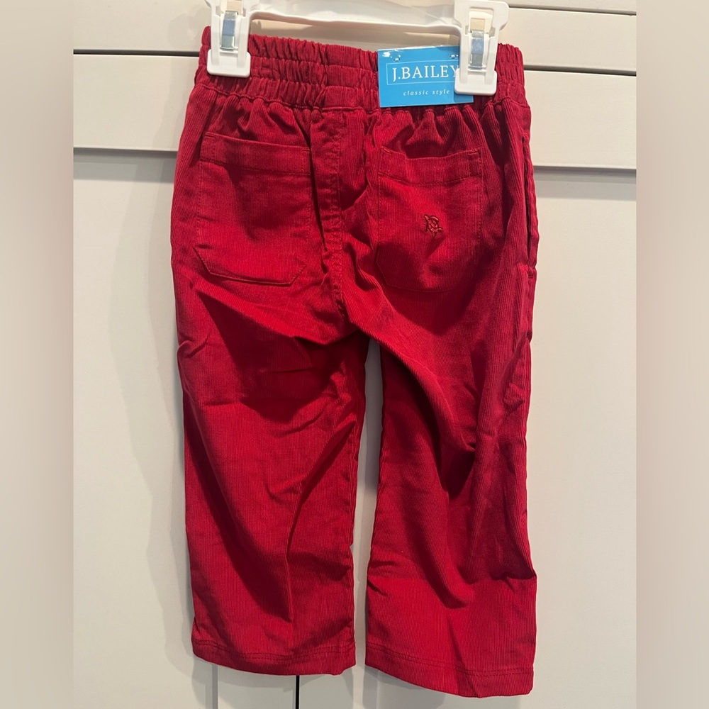 NWT J Bailey Red Corduroy Pants